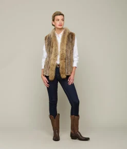 Lucchese Rabbit Fur Vest*Women Furs|Outerwear