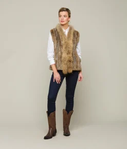 Lucchese Rabbit Fur Vest*Women Furs|Outerwear