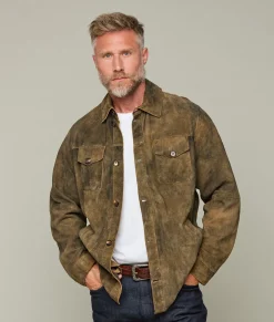 Lucchese Rugged Suede Shacket* Outerwear