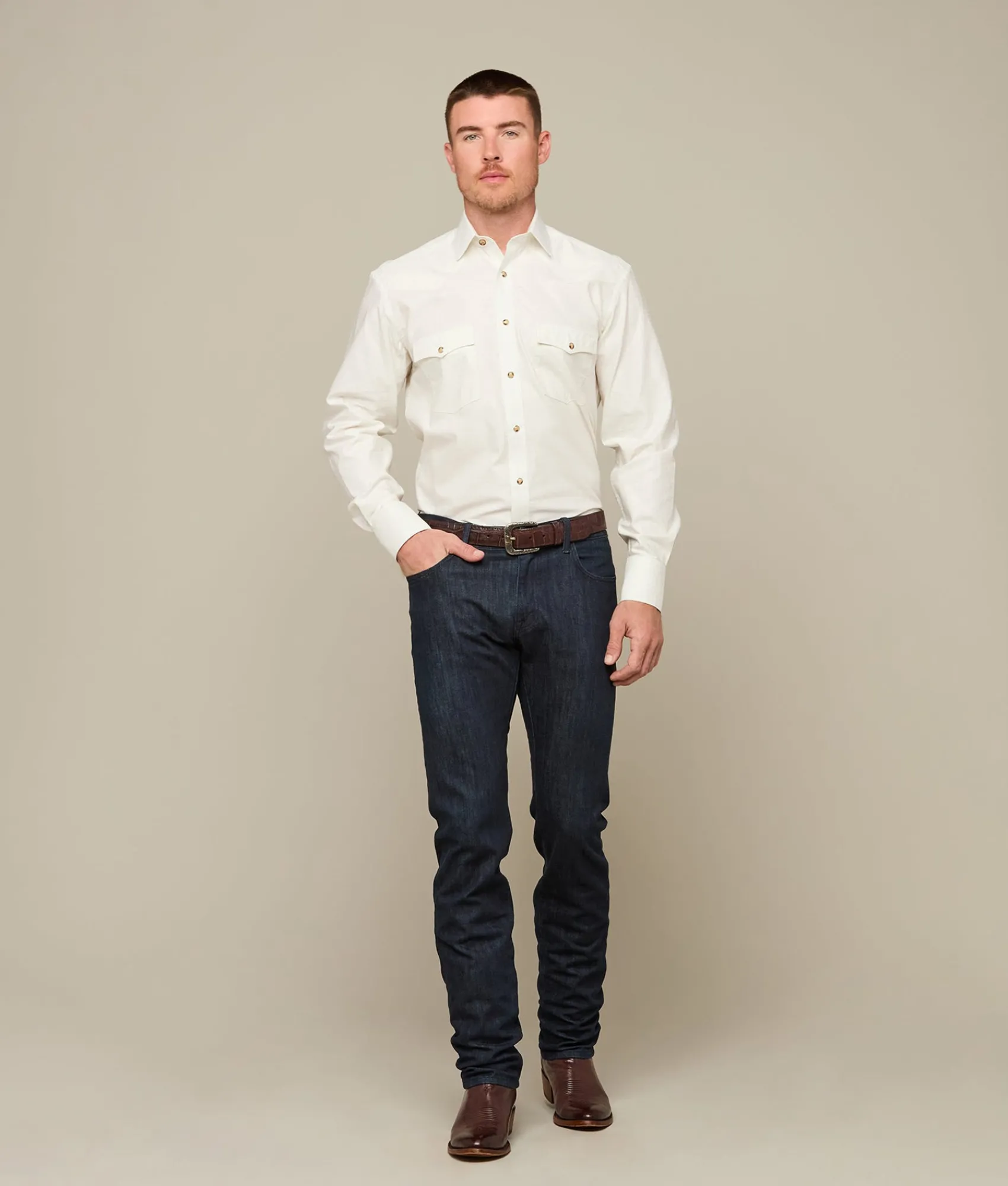 Lucchese Square Dobby Shirt* Tops