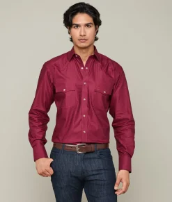 Lucchese Square Dobby Shirt* Tops