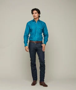 Lucchese Square Dobby Shirt* Tops