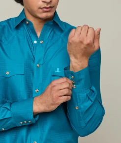 Lucchese Square Dobby Shirt* Tops