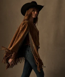 Lucchese Sueded Fringe Cape*Women Capes