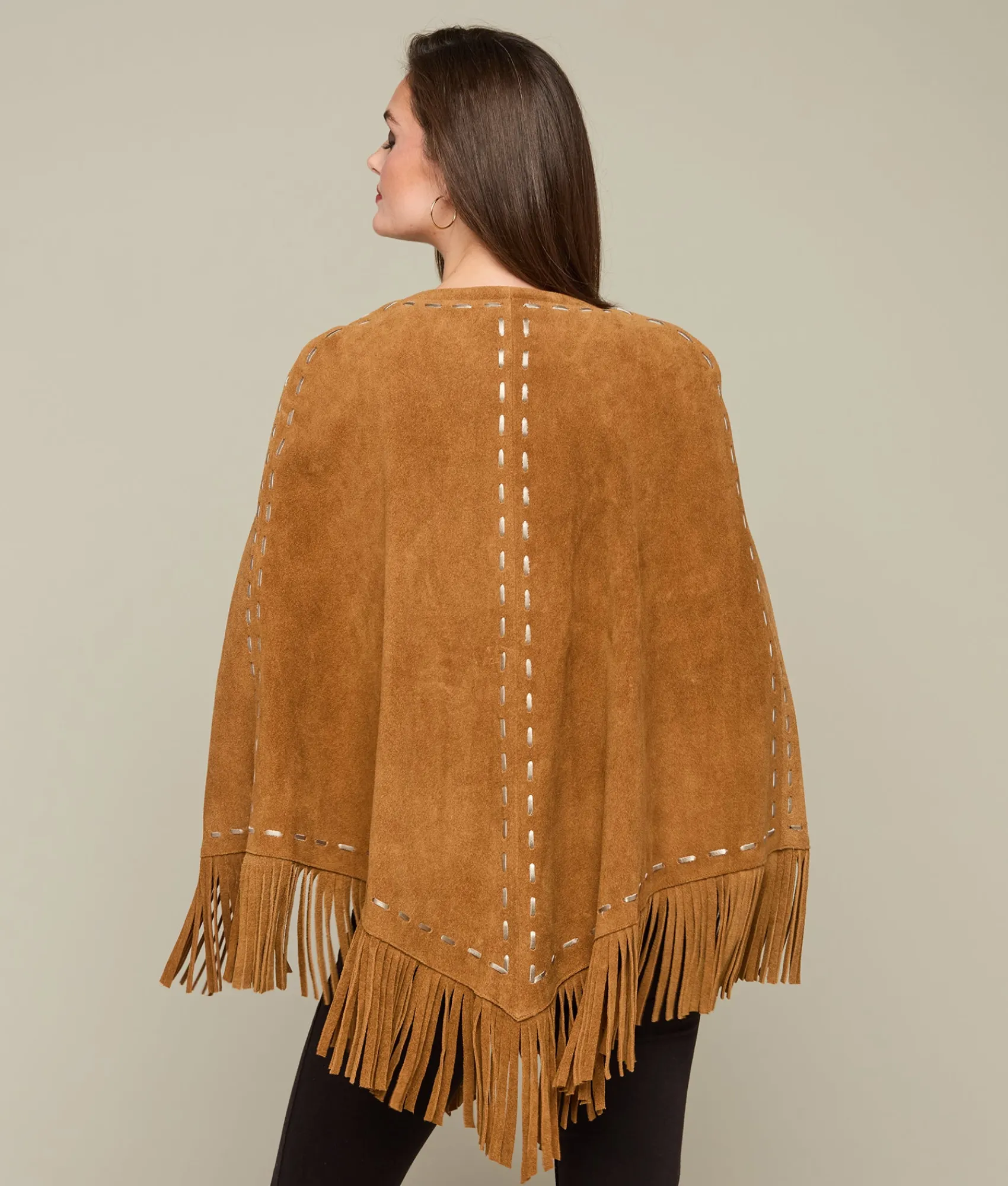 Lucchese Sueded Fringe Cape*Women Capes