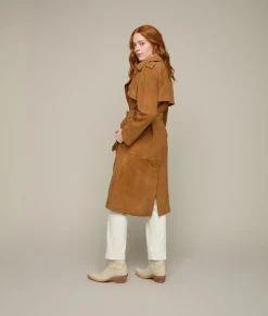 Lucchese Suellen Suede Trench Coat*Women Outerwear