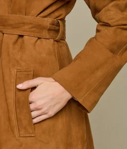 Lucchese Suellen Suede Trench Coat*Women Outerwear