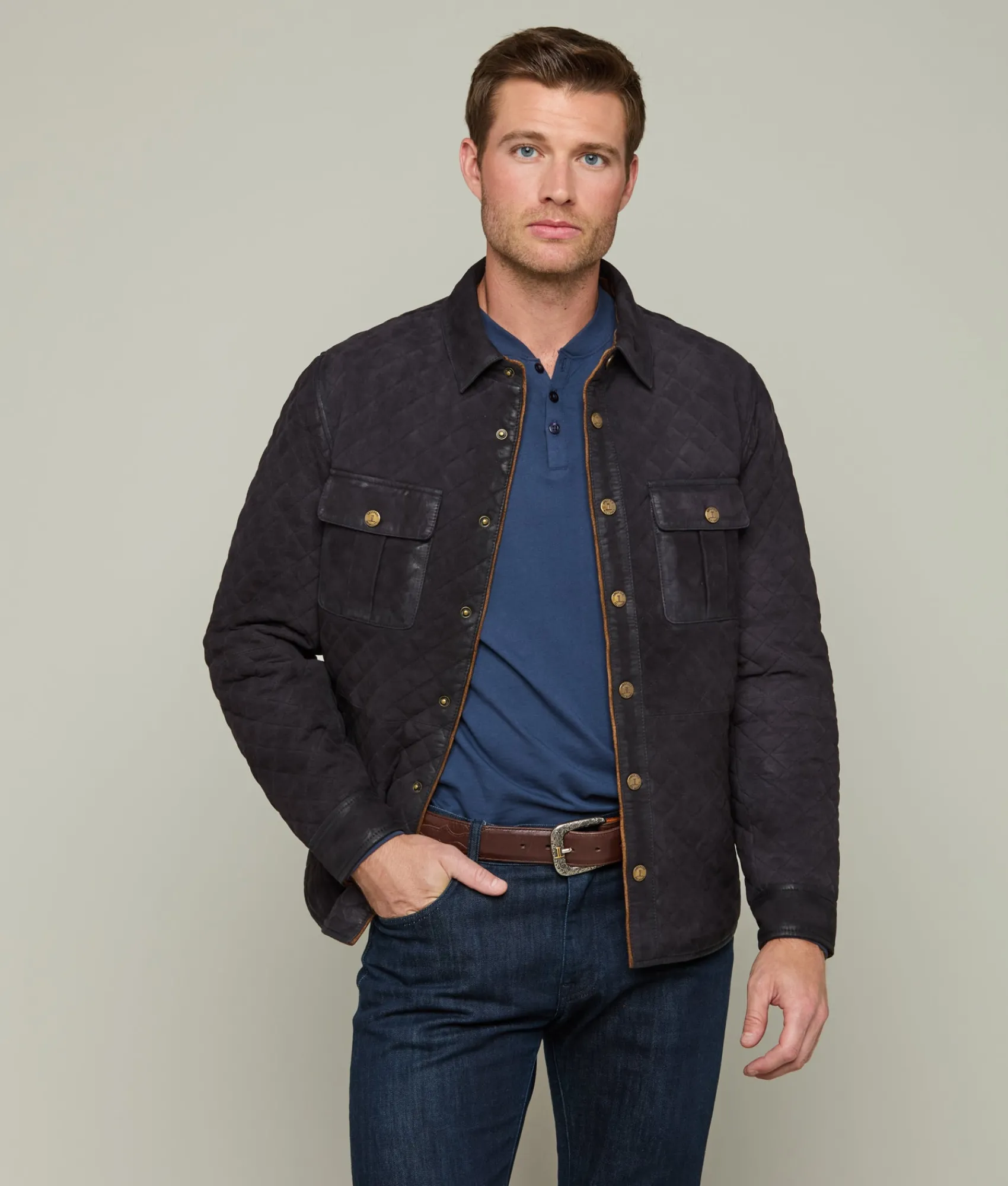 Lucchese Waxed Suede Jacket* Outerwear