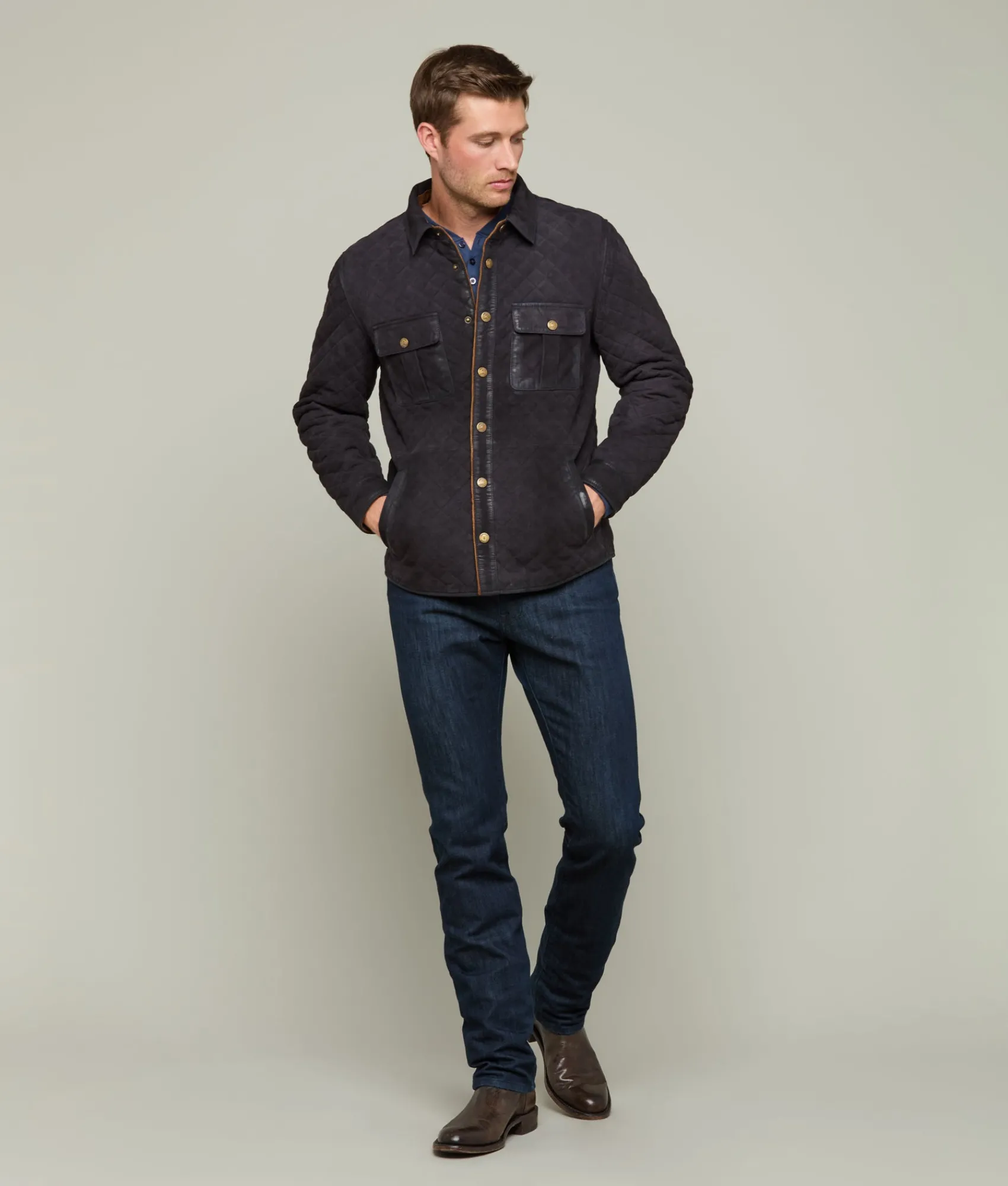 Lucchese Waxed Suede Jacket* Outerwear