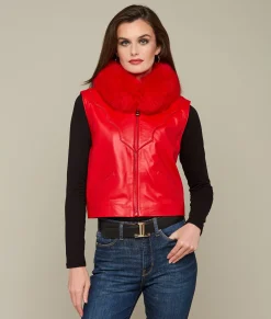 Lucchese Western Fox Vest*Women Furs|Outerwear