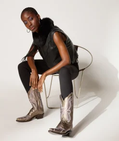 Lucchese Western Fox Vest*Women Furs|Outerwear