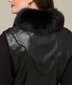 Lucchese Western Fox Vest*Women Furs|Outerwear