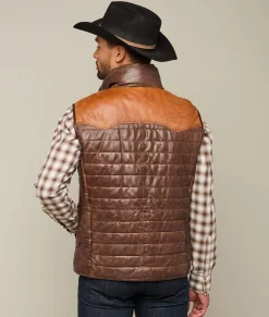 Lucchese Western Yoke Leather Vest* Outerwear