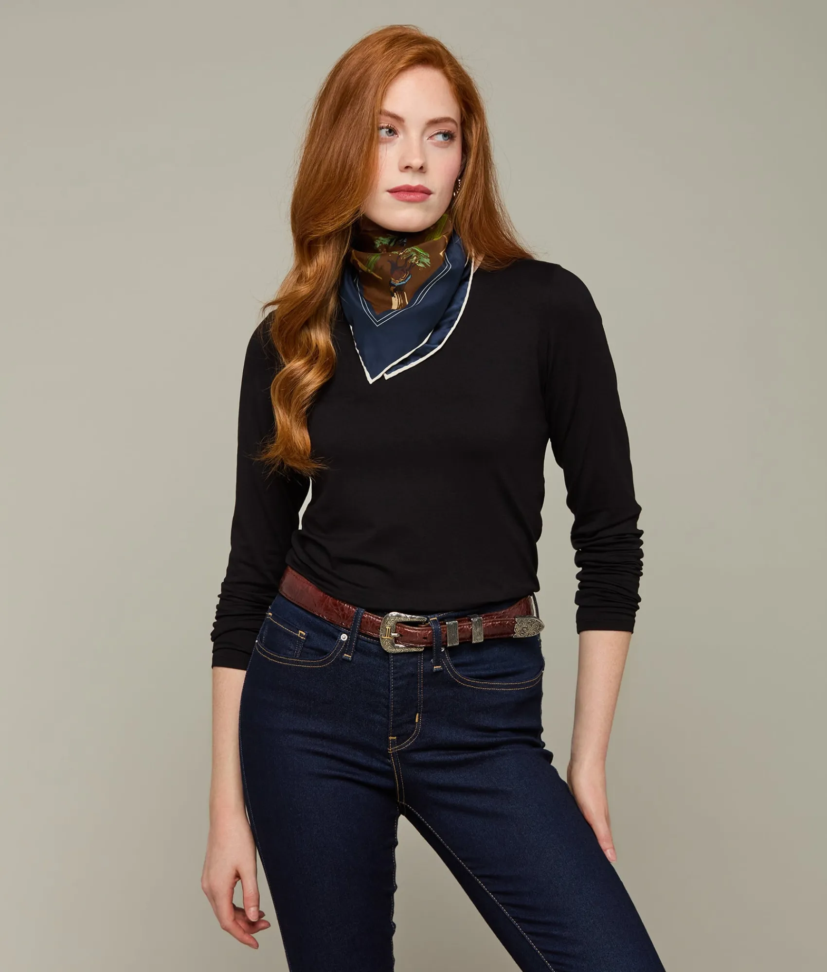 Lucchese Women's Caiman Tapered Belt*Women Belts