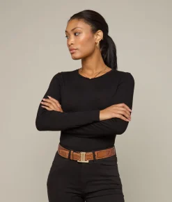 Lucchese Women's Exotic Mirrored L Belt*Women Belts