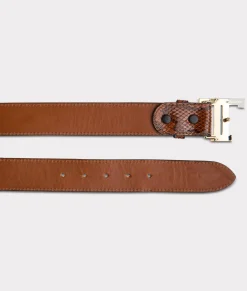 Lucchese Women's Exotic Mirrored L Belt*Women Belts